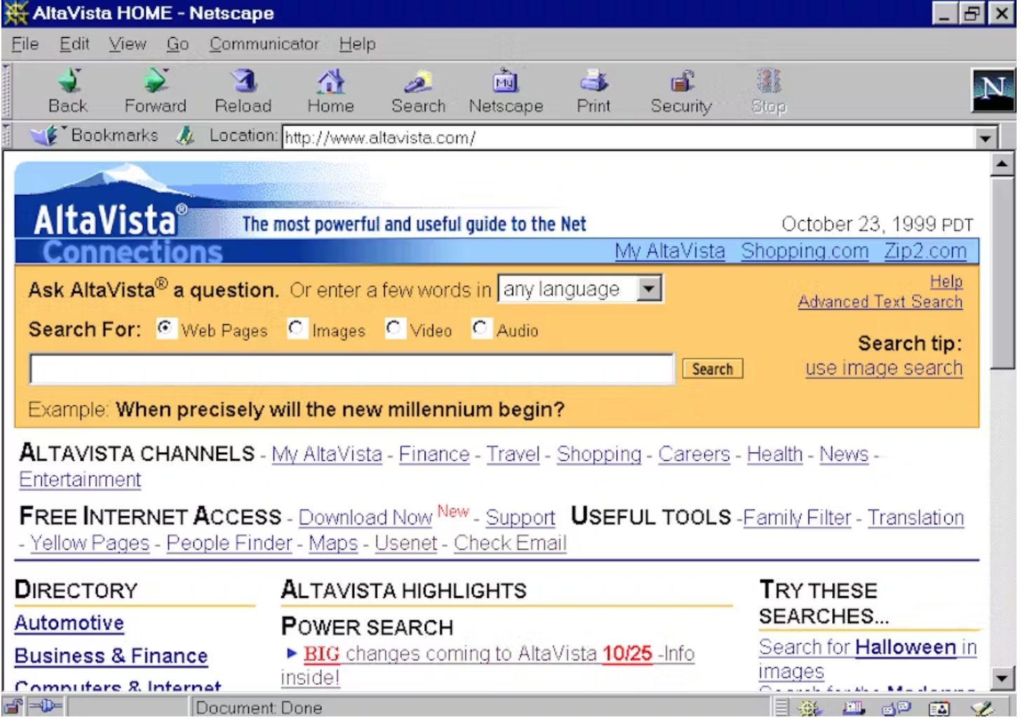 Altavista was the original keyword research tool