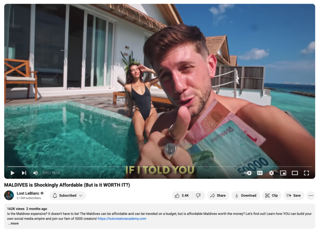 Working with YouTube travel influencers