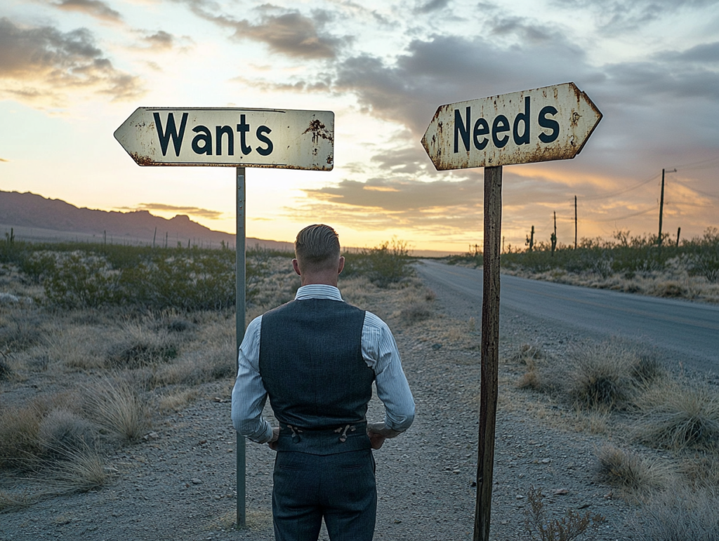 The difference between wants and needs