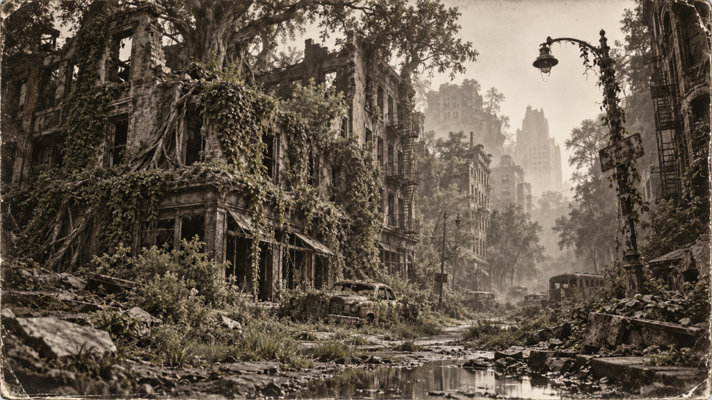 Nature Reclaims the Ruined City